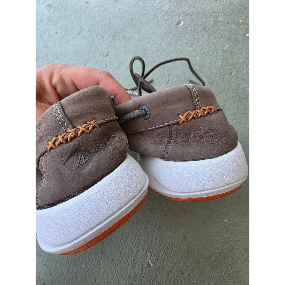 Paul Sperry Mens Boat Shoes Brown Leather Moc Toe Loafers STS14476 Size 10.5M D1